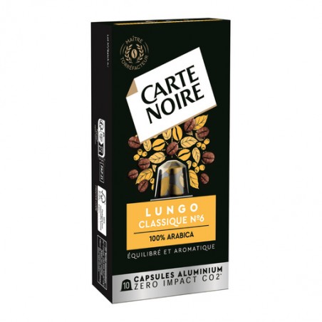 CARTE NOIRE Capsules Aluminium Lungo N°6 x10 - 56g