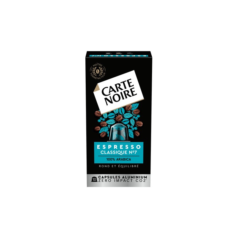 CARTE NOIRE Capsules Aluminium Classique N°7 x10 - 55g